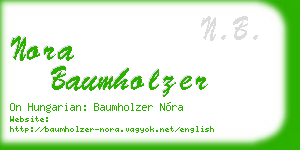 nora baumholzer business card